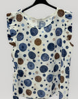 Blusa Bianca Fantasia Cerchi Multicolor
