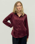 Camicia satinata effetto seta