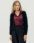 Cardigan in misto lana con bottoni a stella