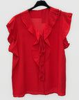 Blusa con Volant e Laccetto