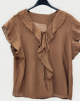 Blusa con Volant e Laccetto