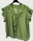 Blusa con Volant e Laccetto