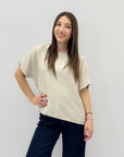 T-shirt taglia comoda con dettaglio dietro