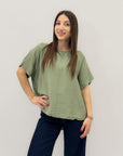 T-shirt taglia comoda con dettaglio dietro