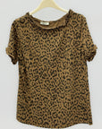T-shirt Animalier con Volant