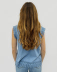 T-shirt con Pizzo sul Fondo