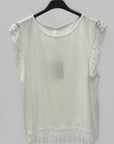 T-shirt con Pizzo sul Fondo