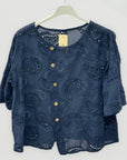 Camicia Ricamata con Bottoni