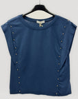 T-shirt con Borchie Laterali