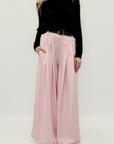 Pantalone Palazzo a Vita Alta con Cintura