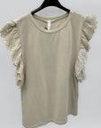 T-shirt con Maniche in Pizzo