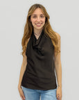 Top con Scollo Drappeggiato