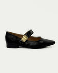 Ballerine Mary Jane con fibbia dorata – Eleganza minimal e comfort assoluto