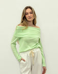 Maglia Off Shoulder in Maglia Morbida