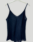 Top con Spalline Sottili in 100% lino