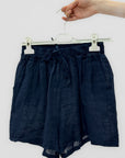 Pantaloncini a Vita Alta in 100% lino