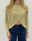 Maglia Oro Lurex con Incrocio – Glam & Chic