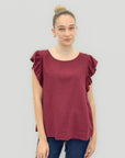 Blusa in Lino con Volant