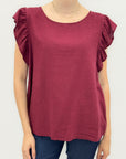 Blusa in Lino con Volant
