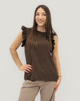 Maglia con maniche volant