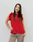 Maglia con maniche volant