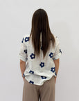 Camicia in cotone con fiori