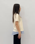 Maglia con colletto a righe