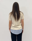 Maglia con colletto a righe