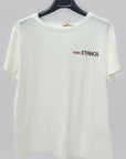 T-shirt Bianca con Scritta “Nata Stanca”