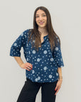 Camicia in cotone stampa a pois