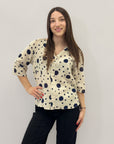 Camicia in cotone stampa a pois