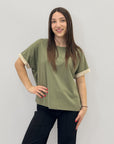 Maglia mezze maniche comoda