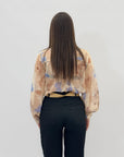 Camicia con fiocco e stampa