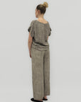 Completo Effetto Lino con Pantalone Palazzo