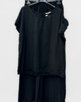 Completo Effetto Lino con Pantalone Palazzo