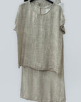 Completo Effetto Lino con Pantalone Palazzo
