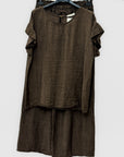 Completo Effetto Lino con Pantalone Palazzo