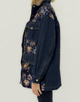 Giacca in denim con ricami di paillettes – Stile casual chic
