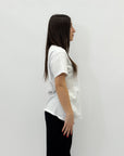 T-shirt in cotone con scritta "love you long time"