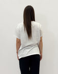 T-shirt in cotone con scritta "love you long time"