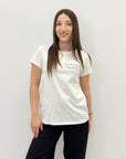 T-shirt in cotone con scritta "monday"