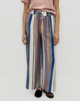 Pantalone Palazzo a Righe Multicolor