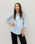 Camicia in cotone con scollo