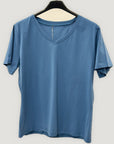 T-shirt Basic Scollo a V in 100% Cotone