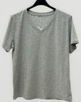 T-shirt Basic Scollo a V in 100% Cotone