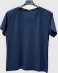 T-shirt Basic Scollo a V in 100% Cotone