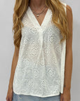Top Camilla in Sangallo 100% Cotone
