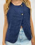 Top Gilet Maya in 100% Lino