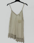 Top Olivia con Bordo in Pizzo