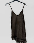 Top Olivia con Bordo in Pizzo